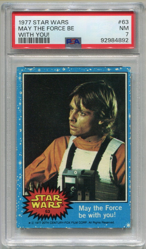 1977 Star Wars May The Force With You! #63 Trading Card PSA 7 NM   - TvMovieCards.com