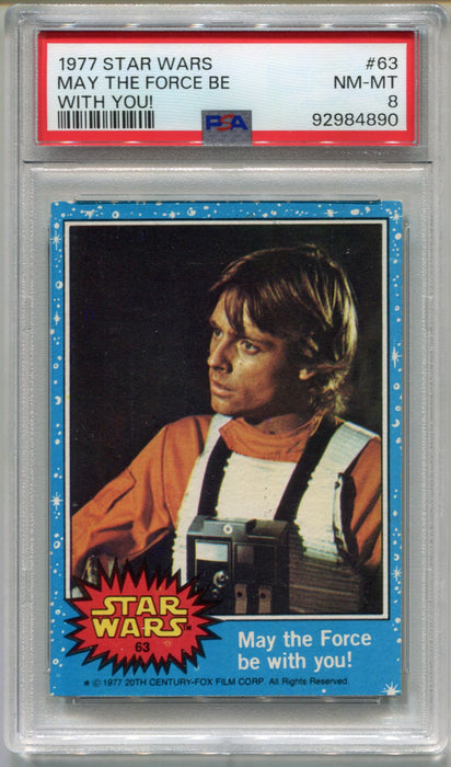 1977 Star Wars May The Force With You! #63 Trading Card PSA 8 NM-MT   - TvMovieCards.com