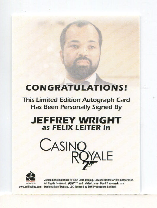 James Bond Classics 2016 Jeffrey Wright in Casino Royale Autograph Card   - TvMovieCards.com