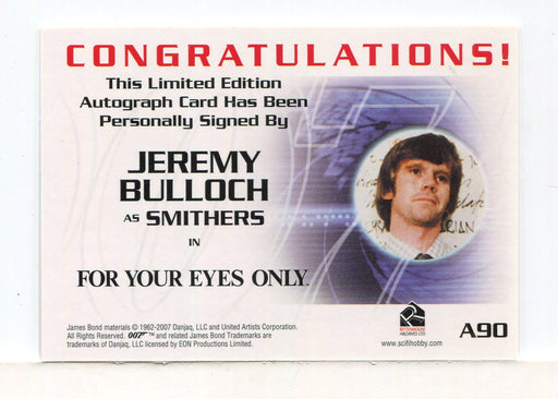 James Bond Complete Binder Exclusive Jeremy Bulloch Autograph Card A90   - TvMovieCards.com