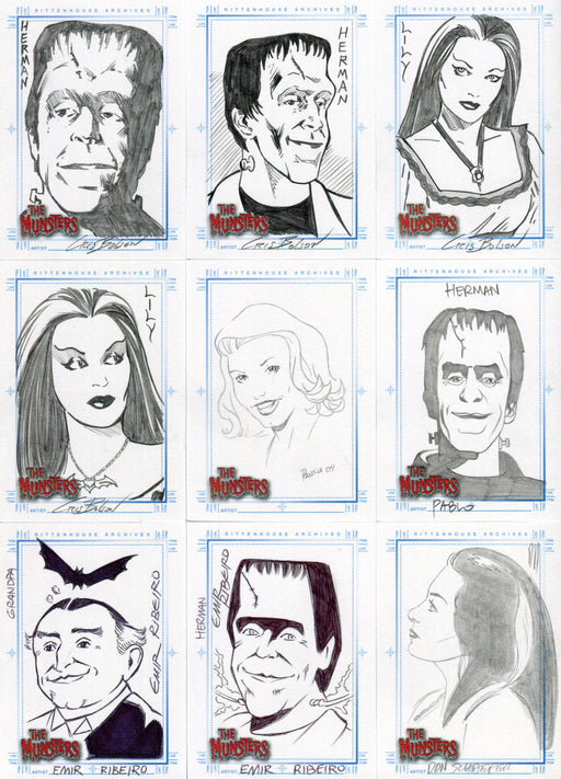 Munsters (2005) Autograph Sketch Card Lot 9 Cards   - TvMovieCards.com