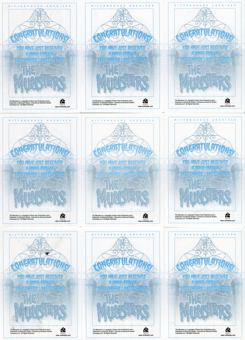 Munsters (2005) Autograph Sketch Card Lot 9 Cards   - TvMovieCards.com