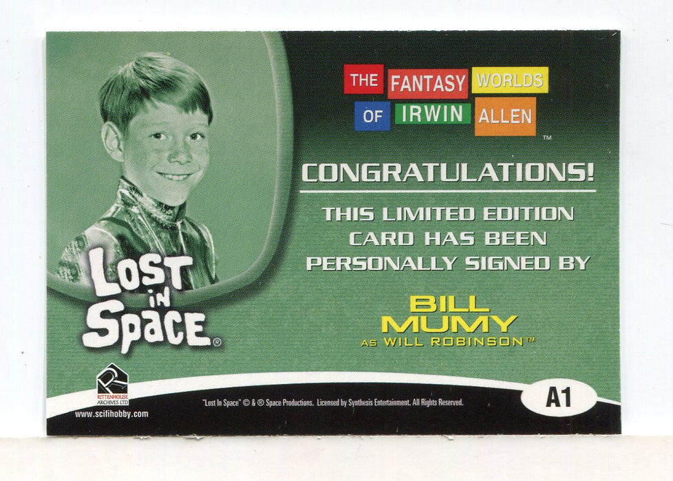 Fantasy Worlds of Irwin Allen Lost in Space Bill Mumy Autograph Card A1   - TvMovieCards.com