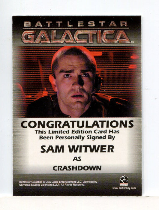 Battlestar Galactica Season One Sam Witwer Autograph Card   - TvMovieCards.com