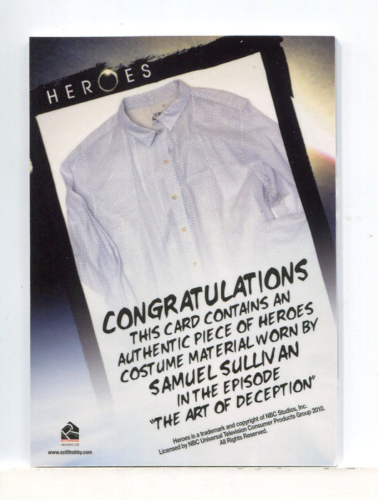 Heroes Archives Samuel Sullivan Costume Card   - TvMovieCards.com