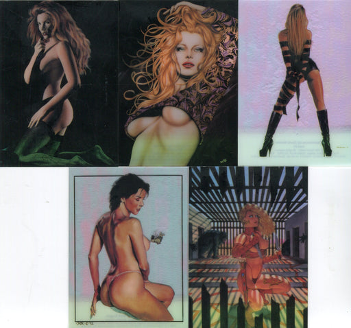 The New American Pin-up Clearchrome Chase Card Set 5 Cards Comic Images 1997   - TvMovieCards.com