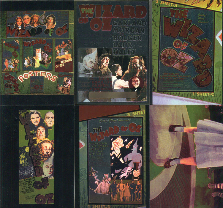 Wizard of Oz Duocards 1996 Chromium Posters Chase Card Set C1 thru C6   - TvMovieCards.com