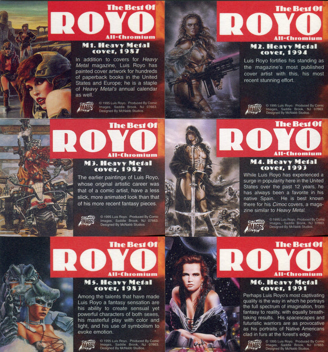 Royo Luis 1993 The Best of Royo Magnachrome Chase Card Set M1 -M6   - TvMovieCards.com