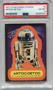 1977 Star Wars Sticker ARTOO-DETOO R2D2 #6 Trading Card PSA 6 EX-MT   - TvMovieCards.com
