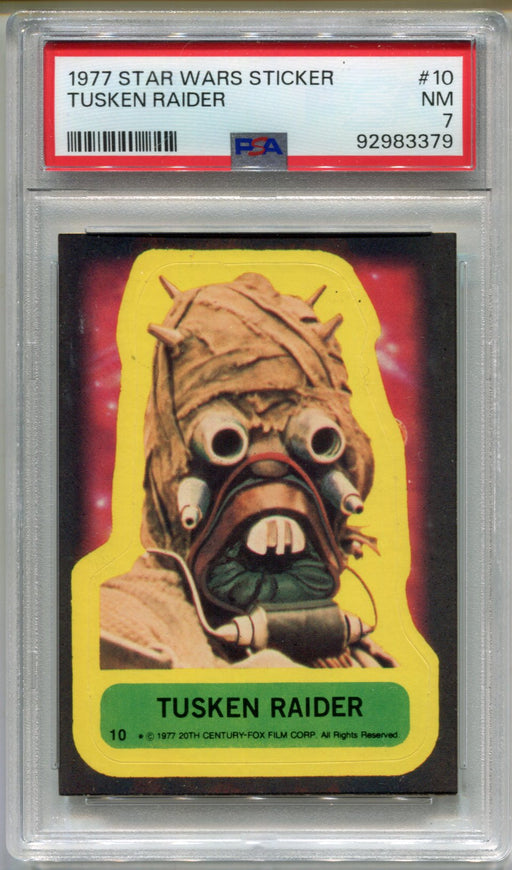 1977 Star Wars Sticker Tusken Raider #10 Trading Card PSA 7 NM   - TvMovieCards.com