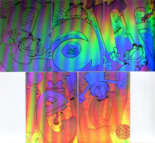 Garfield Premier Edition Hologram Chase Card Set H1 thru H5 Skybox 1992   - TvMovieCards.com