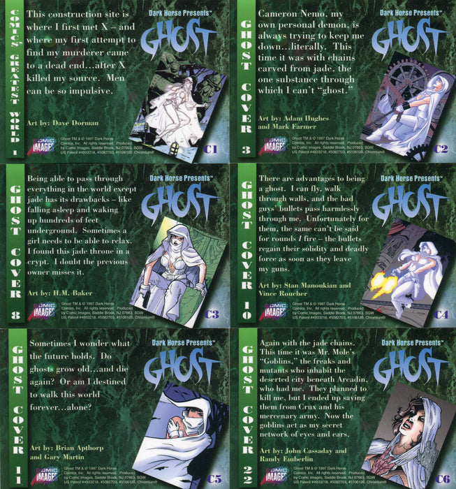 The Ghost Dark Horse Chromium Chase Card Set C1 thru C6 Cards Comic Images 1997   - TvMovieCards.com