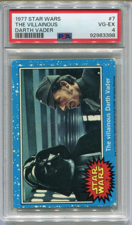 1977 Star Wars The Villainous Darth Vader #7 Trading Card PSA 4 VG-EX   - TvMovieCards.com