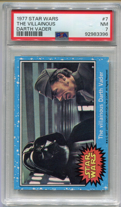 1977 Star Wars The Villainous Darth Vader #7 Trading Card PSA 7 NM   - TvMovieCards.com