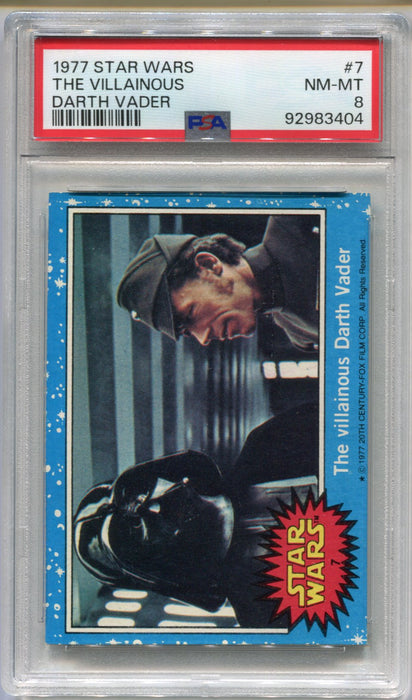 1977 Star Wars The Villainous Darth Vader #7 Trading Card PSA 8 NM-MT   - TvMovieCards.com