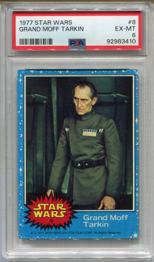 1977 Star Wars Grand Moff Tarkin #8 Trading Card PSA 6 EX-MT   - TvMovieCards.com