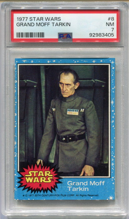 1977 Star Wars Grand Moff Tarkin #8 Trading Card PSA 7 NM   - TvMovieCards.com