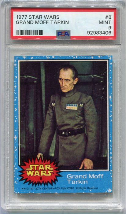 1977 Star Wars Grand Moff Tarkin #8 Trading Card PSA 9 Mint   - TvMovieCards.com