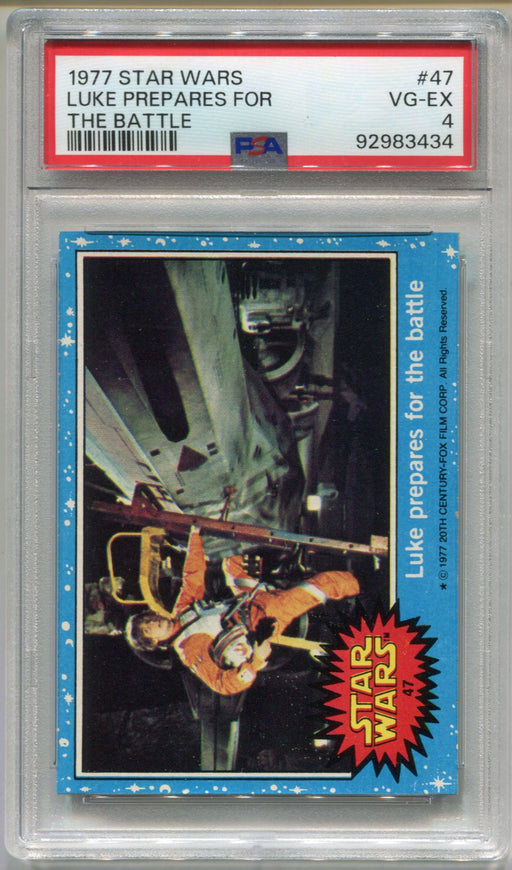 1977 Star Wars Luke Prepares For The Battle #47 Trading Card PSA 4 VG-EX   - TvMovieCards.com