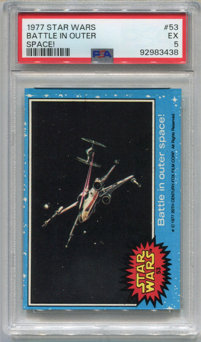 1977 Star Wars Battle In Outer Space! #53 Trading Card PSA 5 EX   - TvMovieCards.com