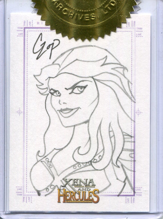 Xena & Hercules Animated Adventures Callisto Sketch Card by John Czop   - TvMovieCards.com