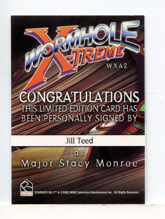 Stargate SG-1 Wormhole X-Treme Jill Teed Stacy Monroe Autograph Card WXA2   - TvMovieCards.com