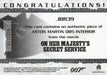 James Bond Archives 2014 Edition Aston Martin Interior Relic Card JBR39 #002/275   - TvMovieCards.com