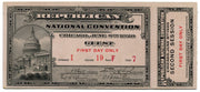 1920 Republican National Convention Ticket First Day 2nd Session Guest Chicago - TvMovieCards.com