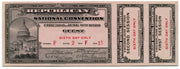 1920 Republican National Convention Ticket Sixth Day 1st & 2nd Session Guest Chi - TvMovieCards.com