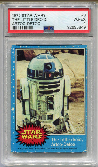 1977 Star Wars The Little Droid Artoo-Detoo R2D2 #3 Trading Card PSA 4 VG-EX   - TvMovieCards.com