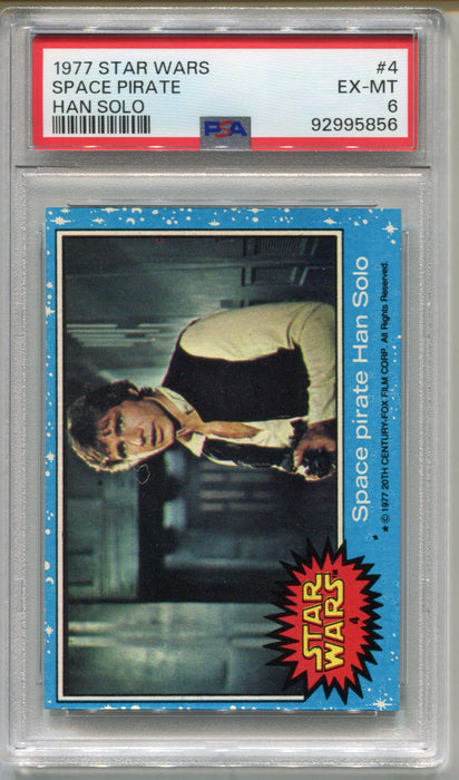 1977 Star Wars Space Pirate Han Solo #4 Trading Card PSA 6 EX-MT   - TvMovieCards.com