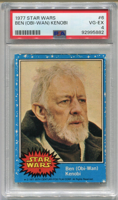 1977 Star Wars Ben (Obi-Wan) Kenobi #6 Trading Card PSA 4 VG-EX   - TvMovieCards.com