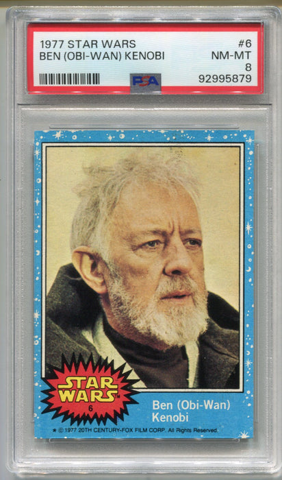 1977 Star Wars Ben (Obi-Wan) Kenobi #6 Trading Card PSA 8 NM-MT   - TvMovieCards.com