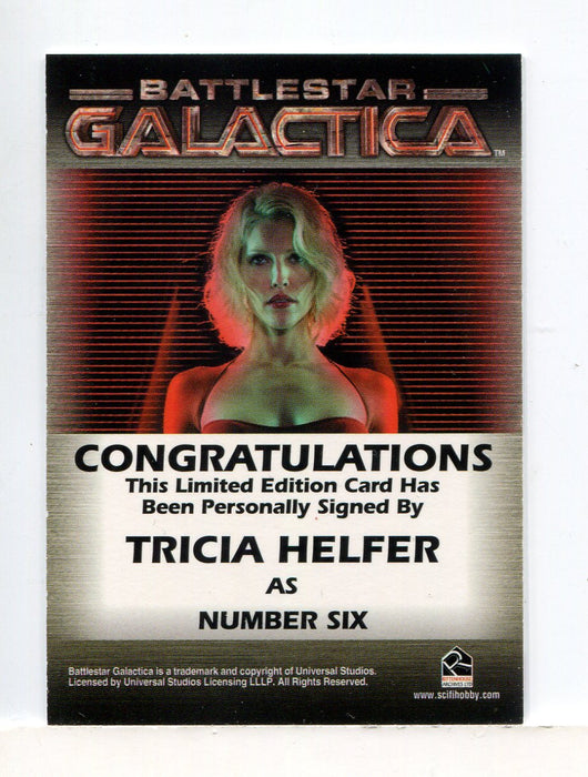 Battlestar Galactica Premiere Edition Tricia Helfer Autograph Card   - TvMovieCards.com