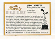 Beverly Hillbillies Black Gold Foil Chase Card Jed Clampett #2 Eclipse 1993   - TvMovieCards.com