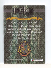 Harry Potter Half Blood Prince Hat Boxes Prop Card HP P7 #378/395   - TvMovieCards.com
