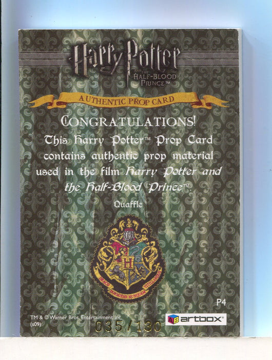 Harry Potter Half Blood Prince Quaffle Prop Card HP P4 #035/130   - TvMovieCards.com