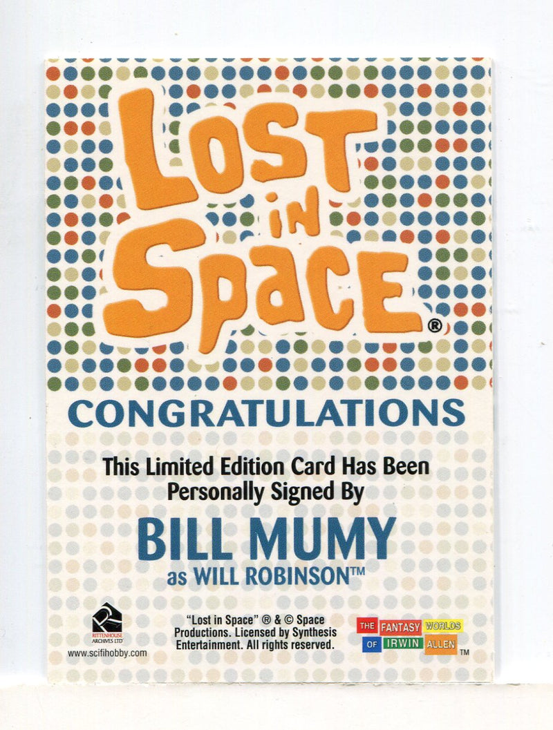 Lost in Space Complete Bill Mumy as Will Robinson Autograph Card   - TvMovieCards.com