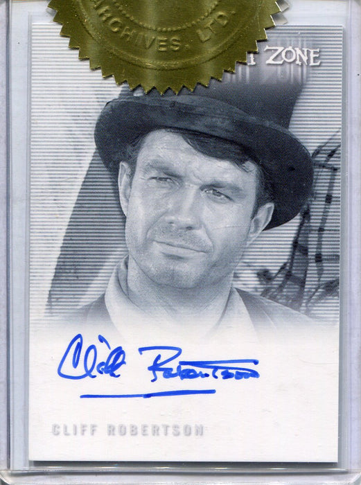 Twilight Zone Complete 50th Anniversary Cliff Robertson Autograph Card A-136   - TvMovieCards.com