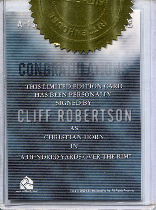 Twilight Zone Complete 50th Anniversary Cliff Robertson Autograph Card A-136   - TvMovieCards.com