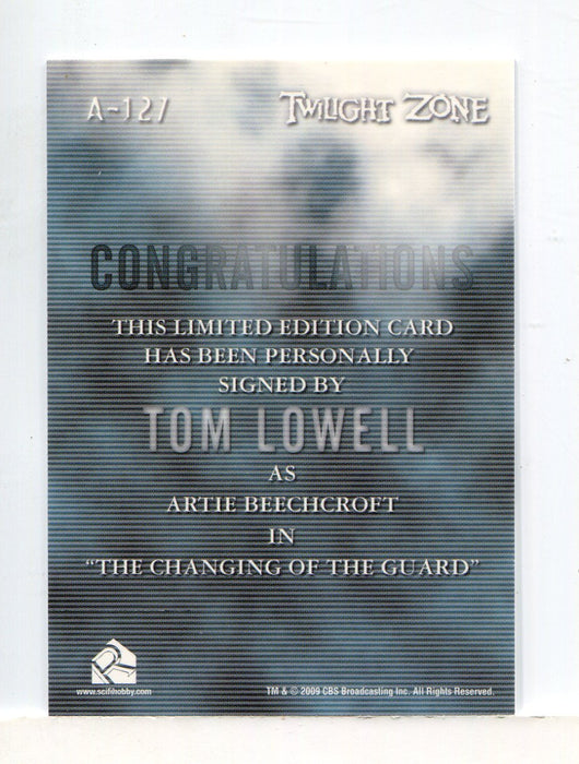 Twilight Zone Complete 50th Anniversary Tom Lowell Autograph Card A-127   - TvMovieCards.com