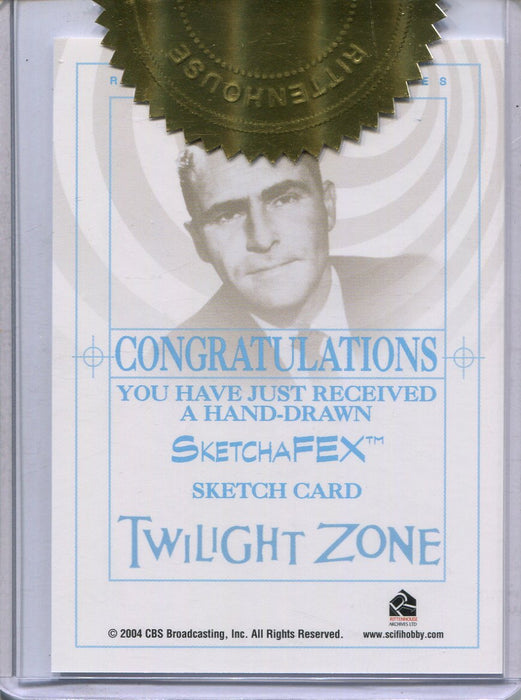 Twilight Zone 4 Science and Superstition Chris Bolson Artist Sketch Card Brain   - TvMovieCards.com