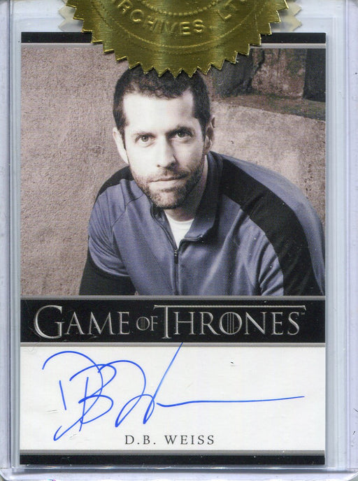 Game of Thrones Season 2 Dealer Incentive D.B. Weiss Autograph Card   - TvMovieCards.com