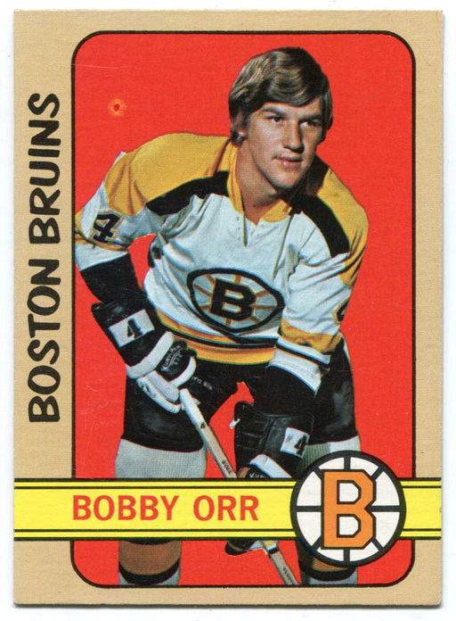 1972-73 Topps NHL Hockey #100 Bobby Orr Bruins Trading Card EX   - TvMovieCards.com