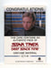 Star Trek Quotable Deep Space Nine DS9 Dulmer C14 Costume Card   - TvMovieCards.com