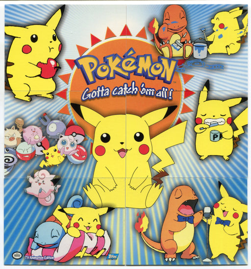 1999 Pokemon Animated TV Series 3 Non Holo Puzzle P01-P06 Chase Card Set   - TvMovieCards.com