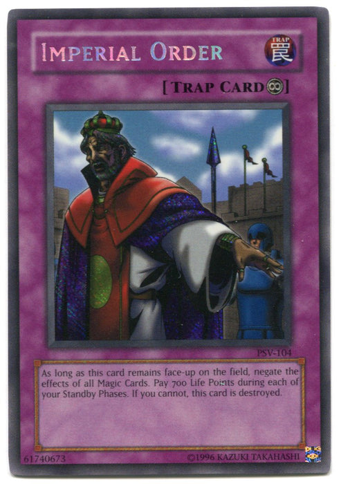 YuGiOh! Imperial Order PSV-104 Secret Rare Unlimited Holographic Card   - TvMovieCards.com