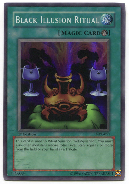 YuGiOh! Black Illusion Ritual MRL-051 Super Rare 1st Edition Holographic Card   - TvMovieCards.com