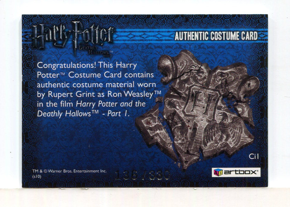 Harry Potter Deathly Hallows 1 Rupert Grint Dealer Costume Card HP Ci1 #136/330   - TvMovieCards.com