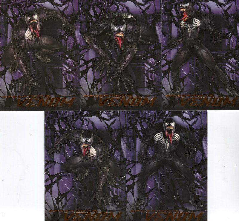 2007 Spider-Man 3 Movie Venom Chase Card Set V1 thru V5 Rittenhouse   - TvMovieCards.com